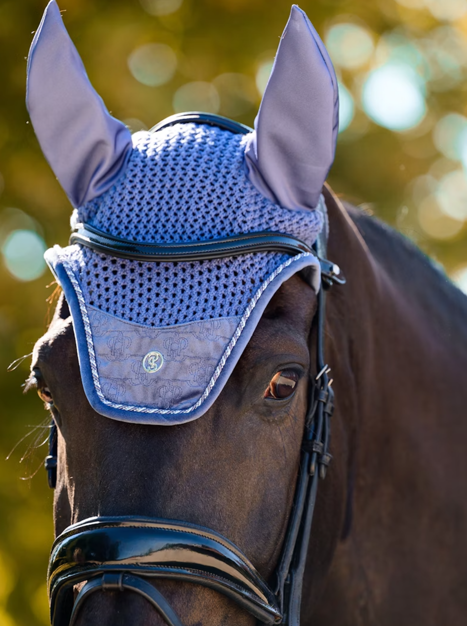 Bonnet 'Velours' - Bleu gris